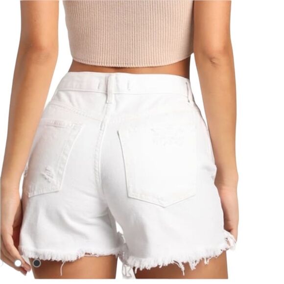 Free People Makai Cut Off Jean Shorts Optic White New with Tag! 25 27 - Picture 5 of 5